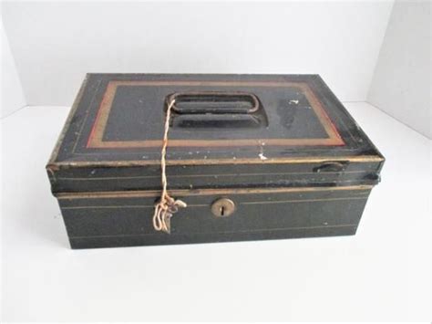 antique metal box collectibles|black metal box.